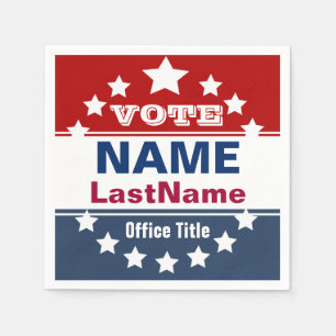 Serviettes En Papier Modèle de campagne électorale politique personnali