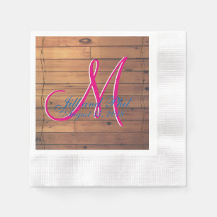 Serviettes En Papier Monogramme 3d de mur de grange