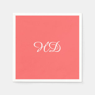 Serviettes en papier monogramme personnalisées   r