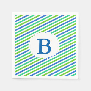 Serviettes en papier monogramme tripé