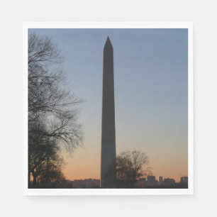 Serviettes En Papier Monument de Washington au coucher du soleil