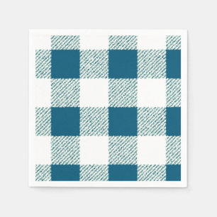 Serviettes En Papier Motif de chèque En vichy bleu vert