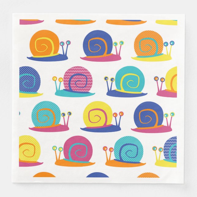 Serviettes En Papier Motif de la fête des escargots (Devant)