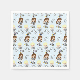 Serviettes En Papier Motif de police