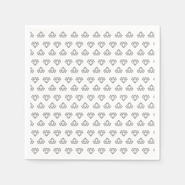 Serviettes en papier Motif diamant (Devant)