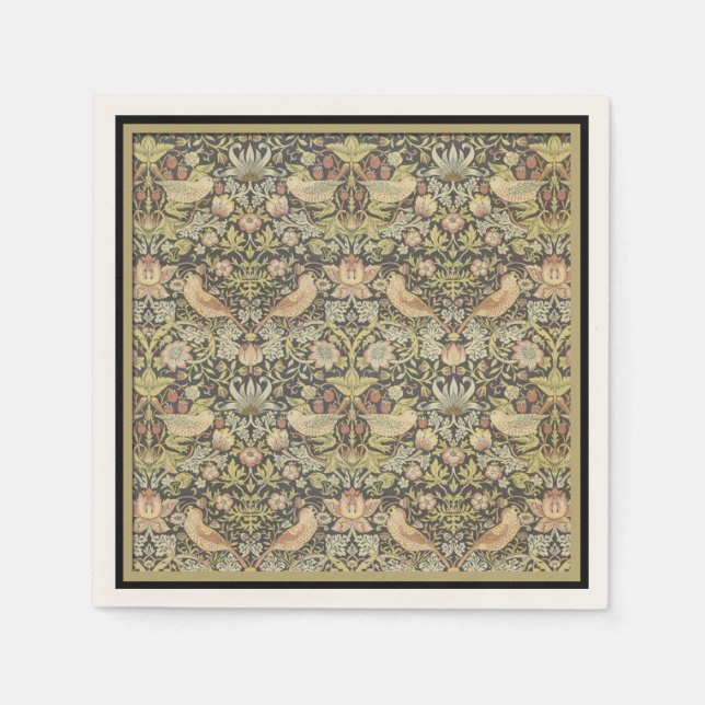 Serviettes En Papier Motif floral par William Morris - Papier Napkins (Devant)
