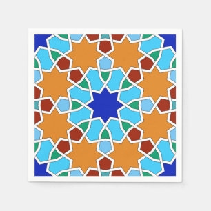 Serviettes En Papier Motif géométrique islamique
