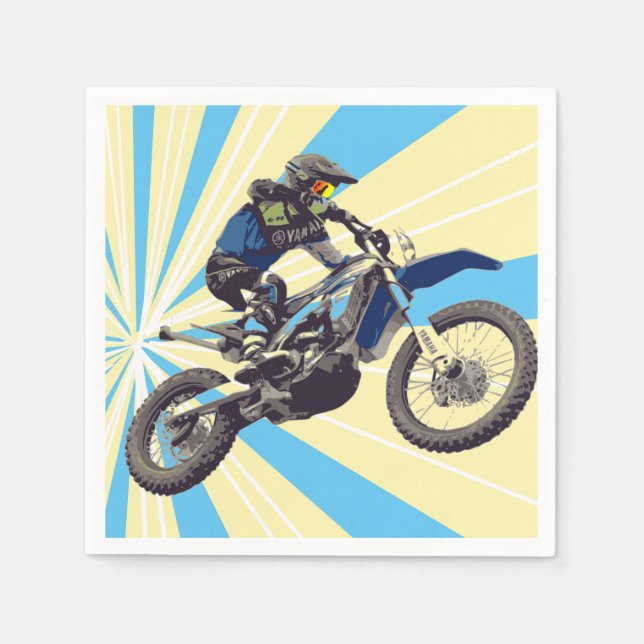 Serviettes En Papier Motorcross Rider (Devant)