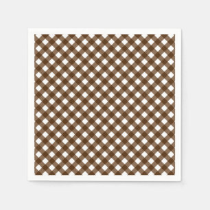SERVIETTES EN PAPIER NAPKINS CHEX 14-BROWN-PAPIER