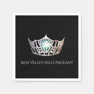 Serviettes En Papier Napkins en papier peint en argent Miss America