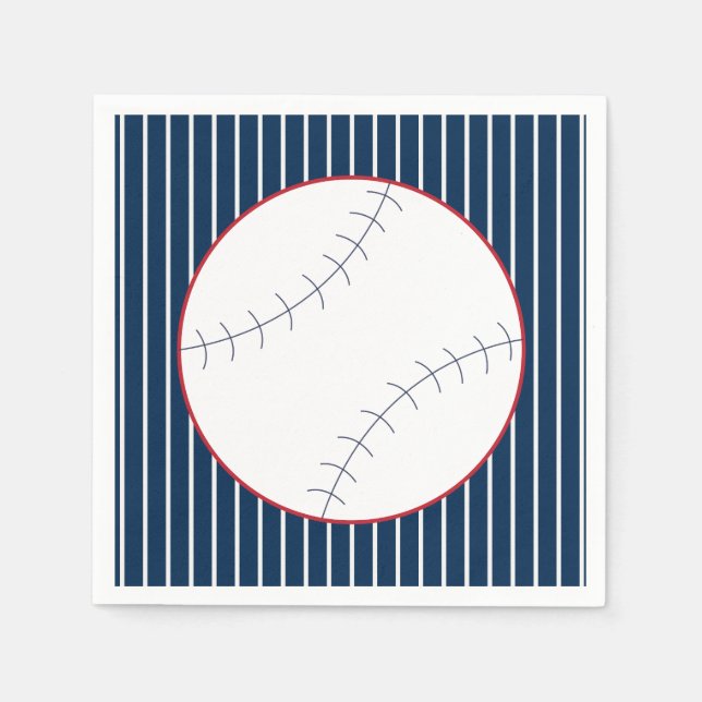 Serviettes En Papier Naples Classic Baseball Party (Devant)