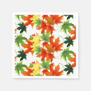 Serviettes En Papier Naples Feuilles d'automne