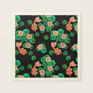 Serviettes En Papier Nappes d'eau et serviettes de poisson Koi