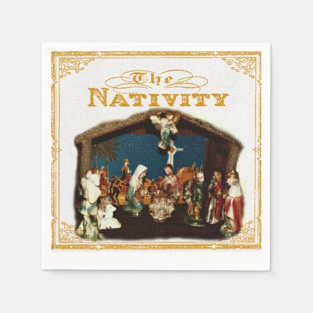 Serviettes En Papier Nativité de Noël (Devant)