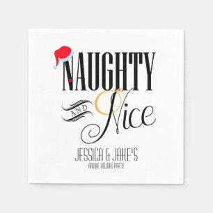 Serviettes En Papier Naughty et Nice Holiday