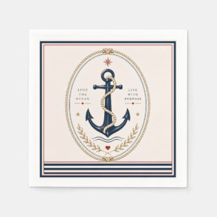 Serviettes en papier nautiques classiques Sailorco