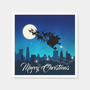 Serviettes En Papier Noël du Père Noël Sleigh