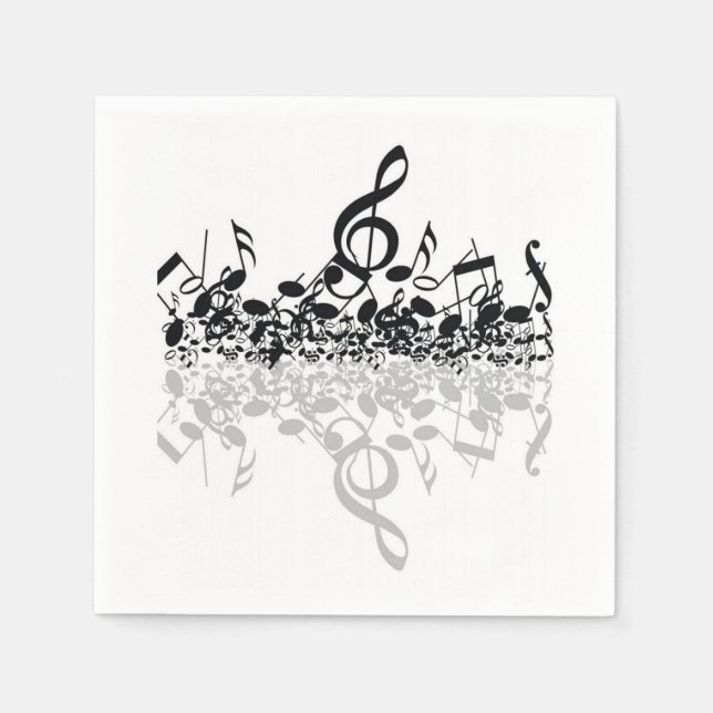 Serviettes En Papier Notes de musique simple mais Treble papier serviet (Devant)