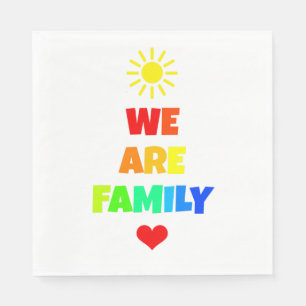 Serviettes En Papier Nous sommes conception d'adoption de soleil