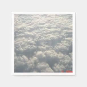 SERVIETTES EN PAPIER NUAGES DE FLUFFE BLANC