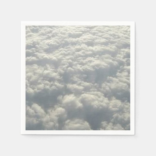 SERVIETTES EN PAPIER NUAGES DE FLUFFE BLANC (Devant)