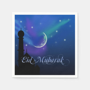 Serviettes En Papier Nuit magique d'Eid - serviette de papier de