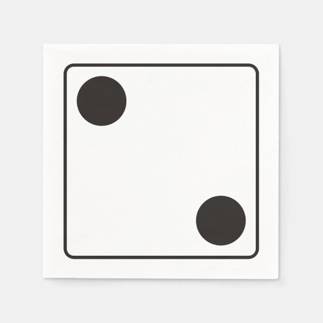 Serviettes En Papier Numéros DICE des pips 2 + votre backgr. (Devant)