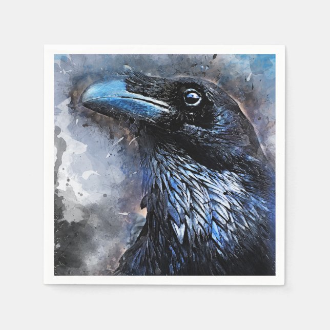 Serviettes En Papier oiseau de corneille #crow (Devant)