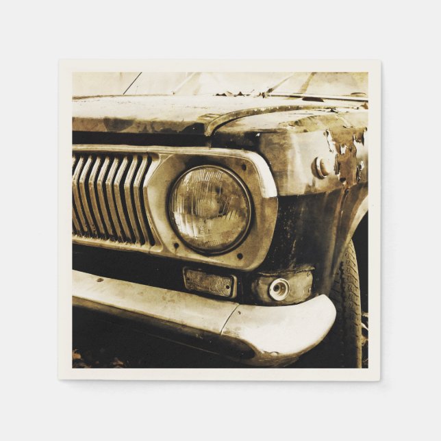 Serviettes En Papier Old Classic Car Headlight #2 (Devant)