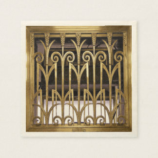 Serviettes En Papier Or Art déco