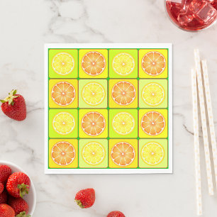 Serviettes En Papier Oranges Et Citron