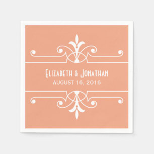 Serviettes en papier ornemental Orange