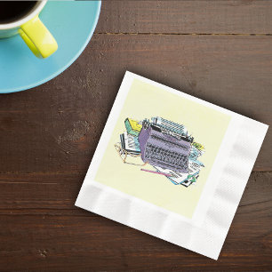 Serviettes En Papier Outils de l’écrivain vintage Tapis de papier