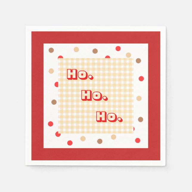 Serviettes En Papier Pain d'épices En vichy et serviettes de table (Devant)