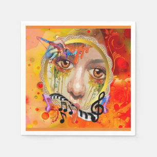 Serviettes En Papier Palette Artiste