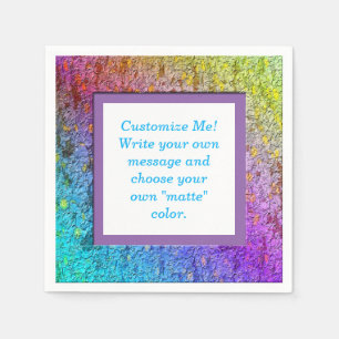 Serviettes En Papier Papier à fleurs Abstrait [Arc en ciel]