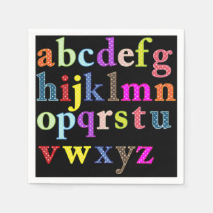 Serviettes En Papier Papier Alphabet Napkin