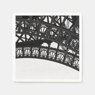 Serviettes En Papier Papier Arche Tour Eiffel noir et blanc