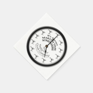 SERVIETTES EN PAPIER PAPIER COCKTAIL NAPKINS - TOUJOURS LE TEMPS MARTIN