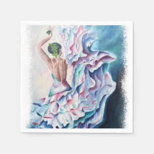 SERVIETTES EN PAPIER PAPIER DANSER FLAMENCO NAPKINS