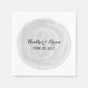 Serviettes En Papier Papier d'aquarelle gris rond