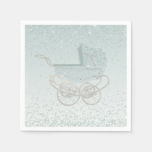 Serviettes En Papier Papier de Baby shower Pastel Plaid