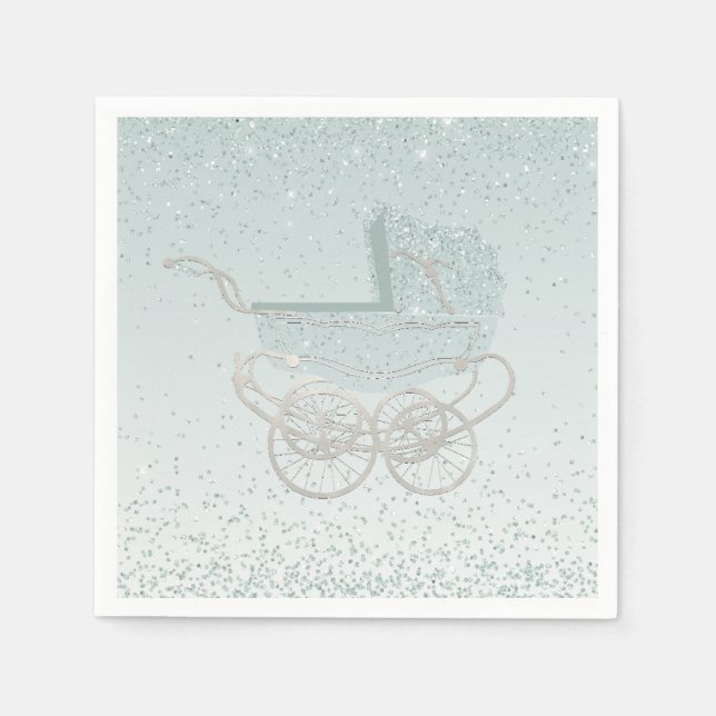 Serviettes En Papier Papier de Baby shower Pastel Plaid (Devant)