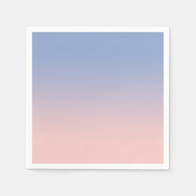 Serviettes En Papier Papier de Cocktail Pink to Blue Ombre (Devant)