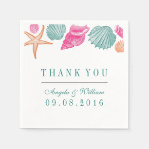 Serviettes En Papier Papier de coquillages blancs Napkin pour mariage d