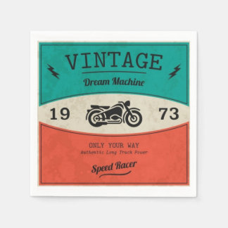 Serviettes En Papier Papier de moto vintage