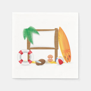 Serviettes En Papier Papier de plage Icons