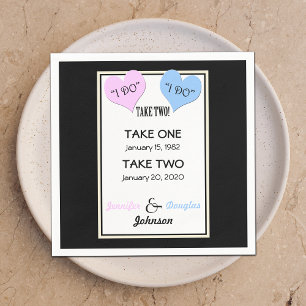 Serviettes En Papier Papier de renouvellement Vow mariage