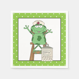 Serviettes En Papier Papier de table Nurse Frog