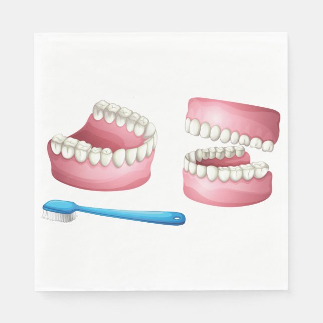 Serviettes En Papier Papier Dentures (Devant)